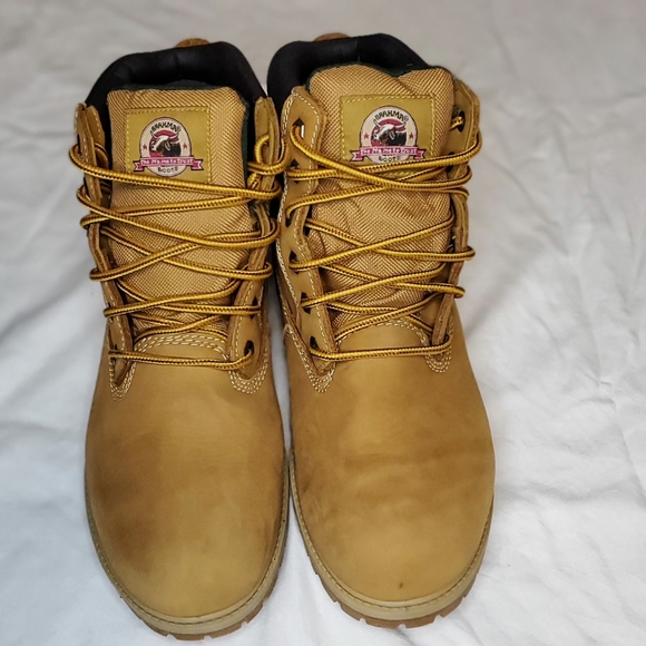 Brahma Shoes Brahma Mens Hubert Waterproof Work Boots Size 1brown